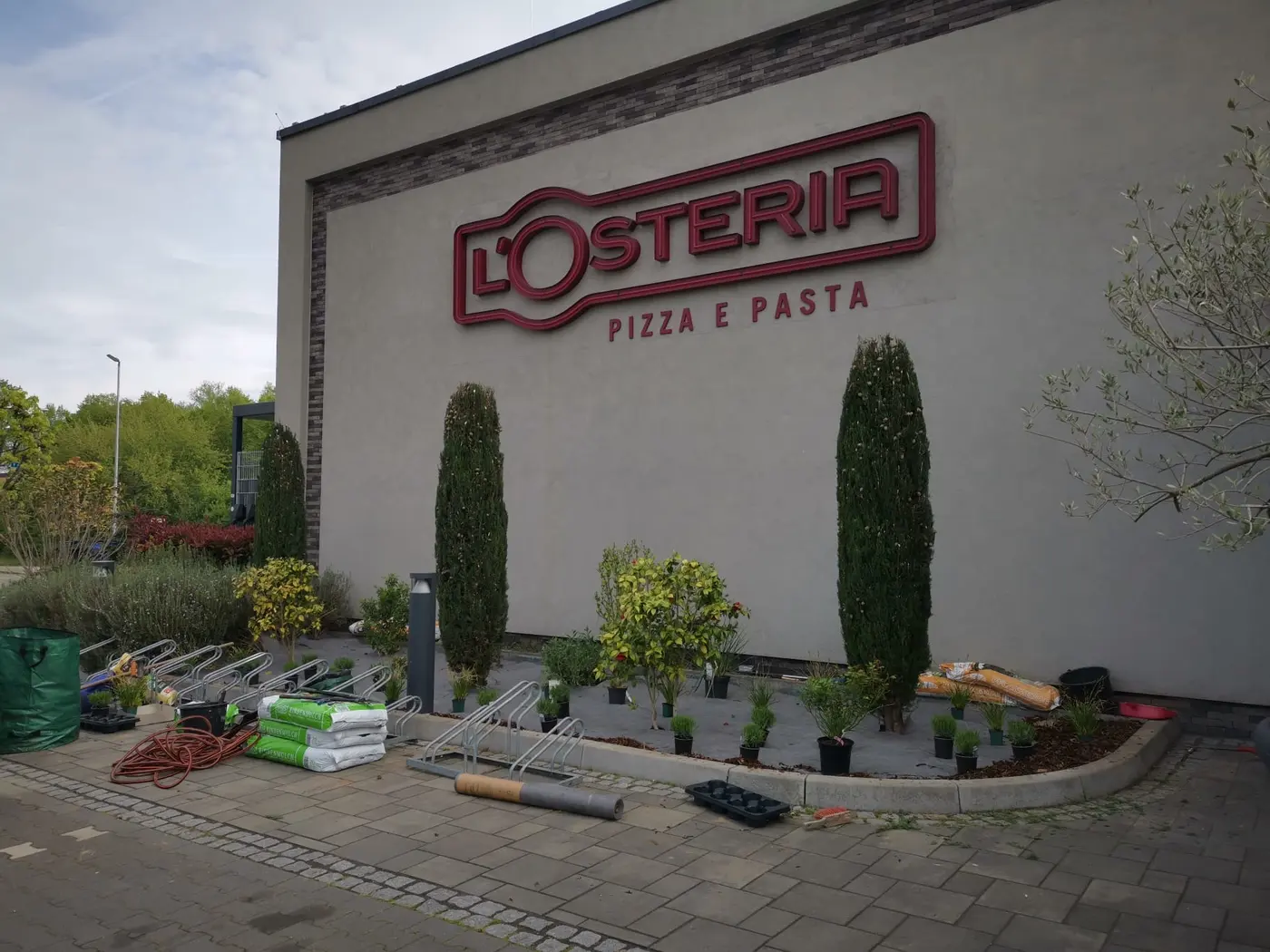 Beetfläche bei L'Osteria Dormagen vor der Neugestaltung